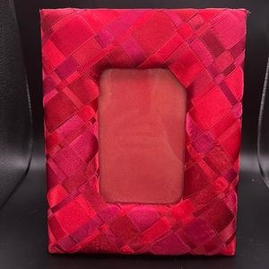 Red Ribbon Christmas Photo Frame Fits 4x6” Photo